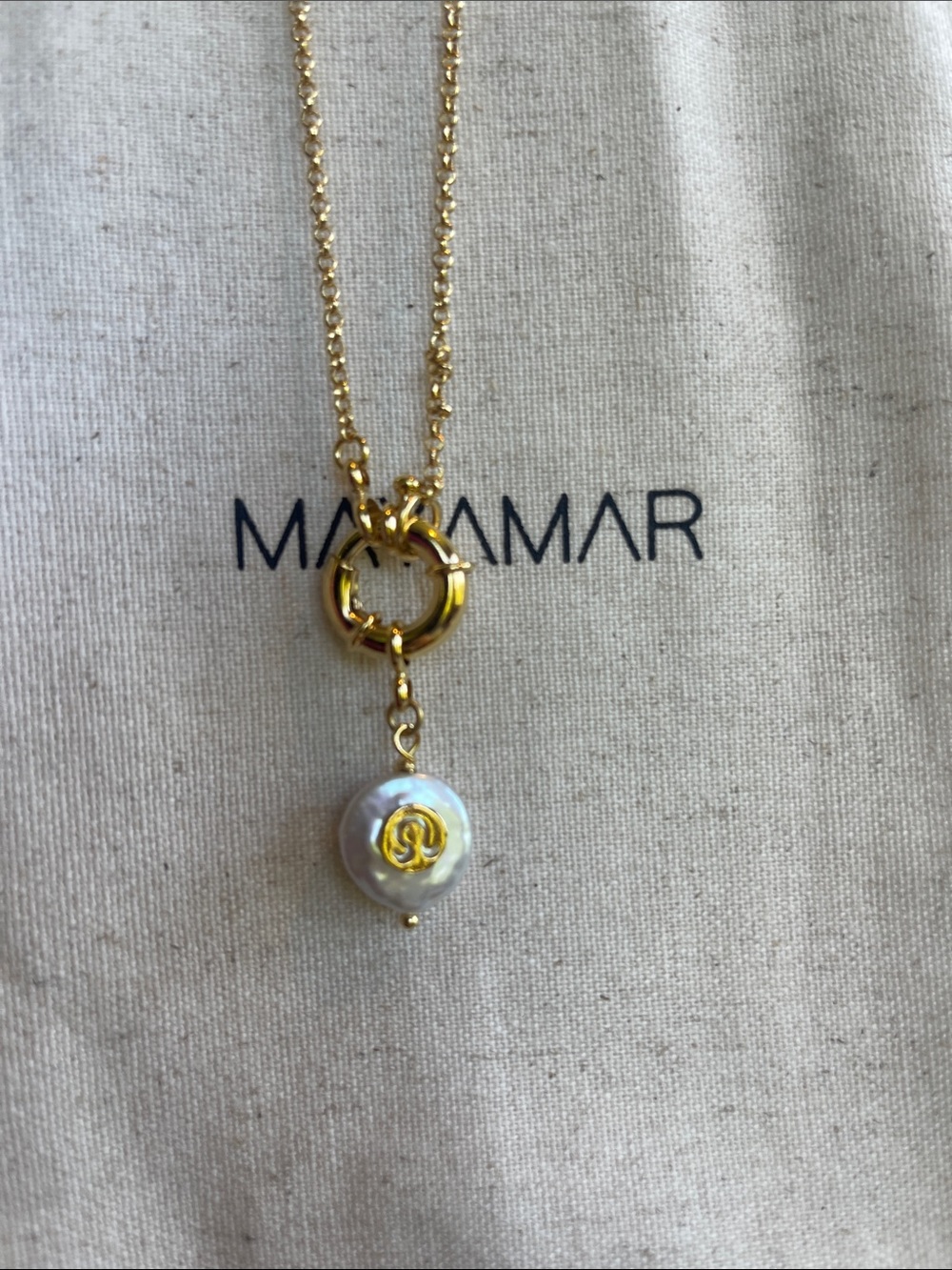 Leo - Zodiac Necklace with Freshwater Pearl Charm - 24k gold plating - Picture 3 of 3